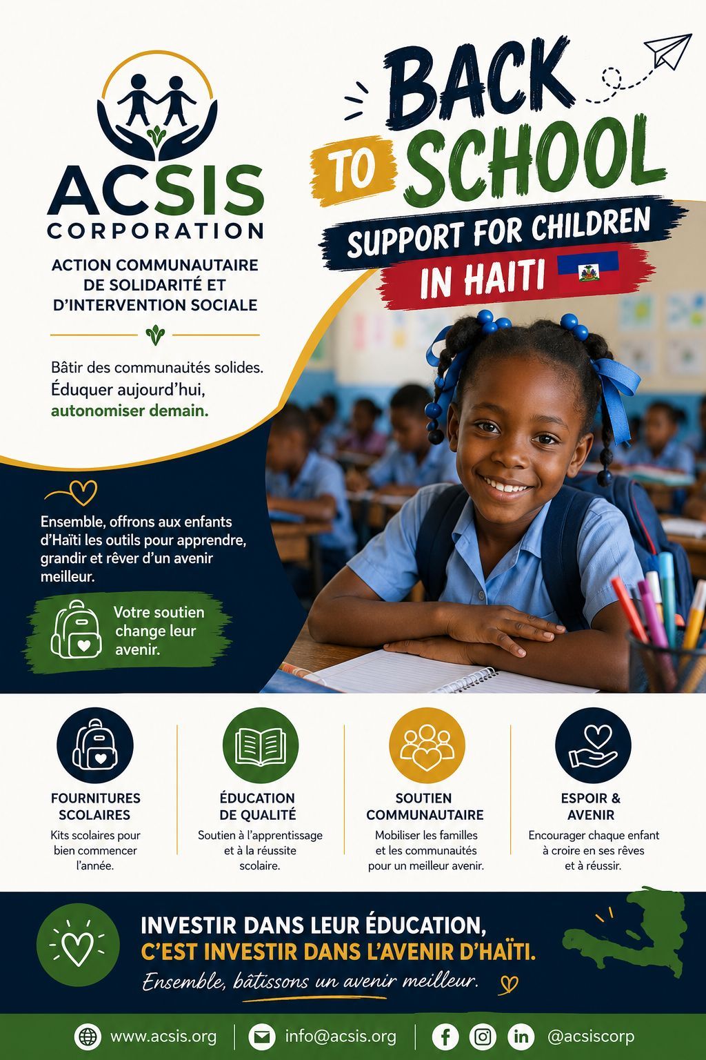 ACSIS Back to School Support for Children in Haiti campaign